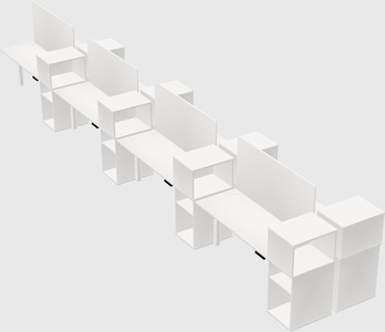 Shared electric desk + cabinet