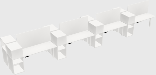Shared electric desk + cabinet