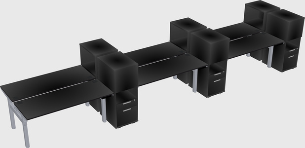 Shared electric desk + cabinet
