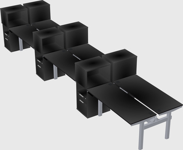 Shared electric desk + cabinet
