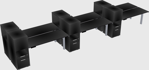 Shared electric desk + cabinet