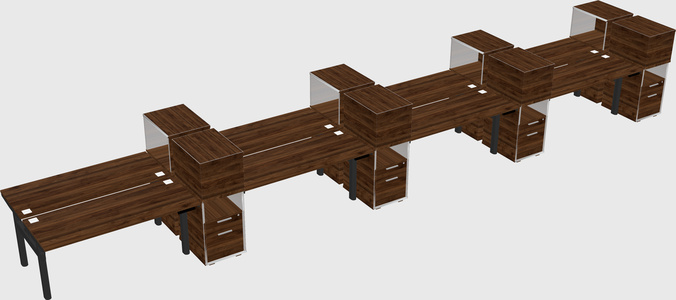 Shared electric desk + cabinet