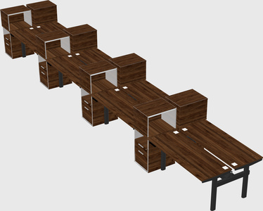 Shared electric desk + cabinet