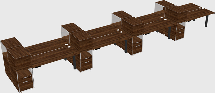 Shared electric desk + cabinet