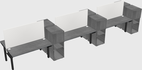Shared electric desk + cabinet