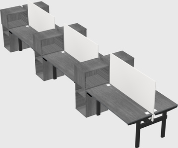 Shared electric desk + cabinet