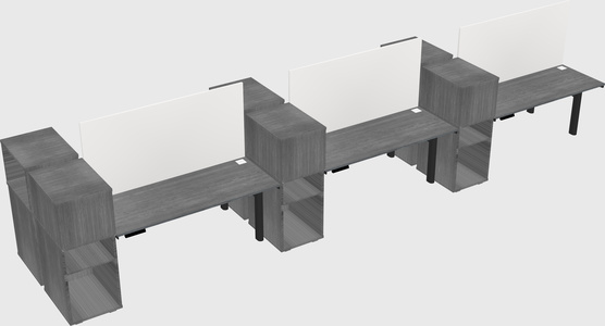 Shared electric desk + cabinet