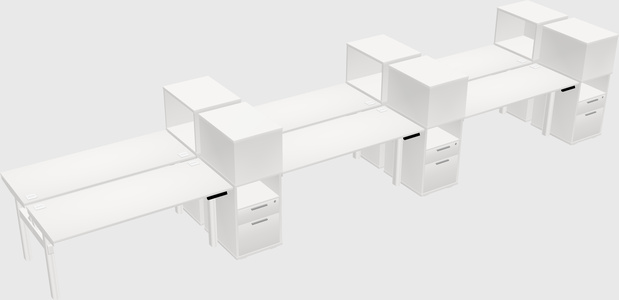 Shared electric desk + cabinet