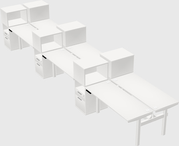Shared electric desk + cabinet