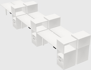 Shared electric desk + cabinet
