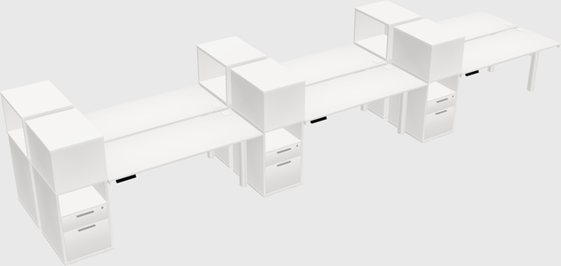 Shared electric desk + cabinet