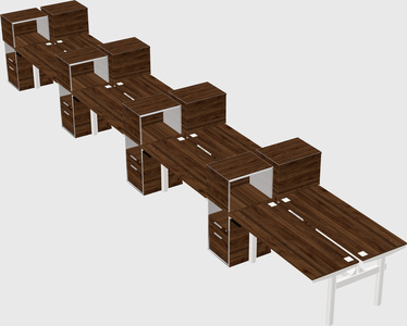 Shared electric desk + cabinet