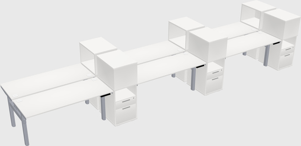 Shared electric desk + cabinet