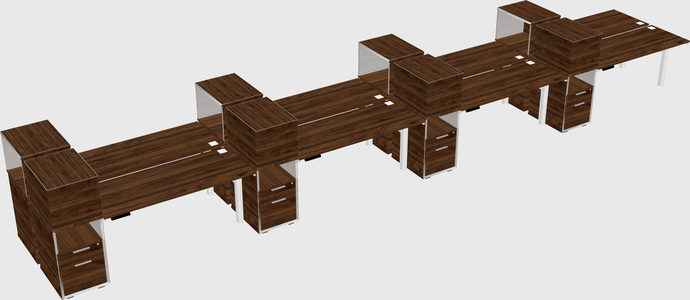 Shared electric desk + cabinet