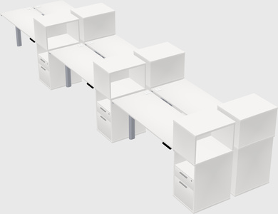 Shared electric desk + cabinet