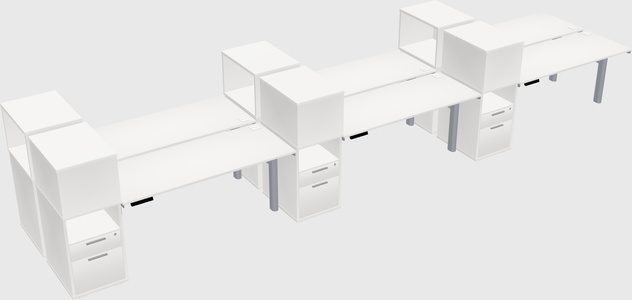 Shared electric desk + cabinet