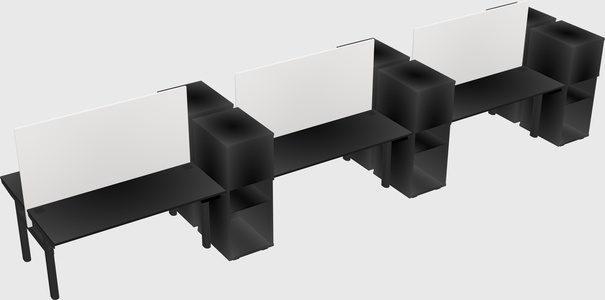 Shared electric desk + cabinet