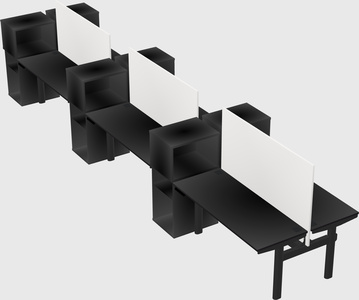 Shared electric desk + cabinet