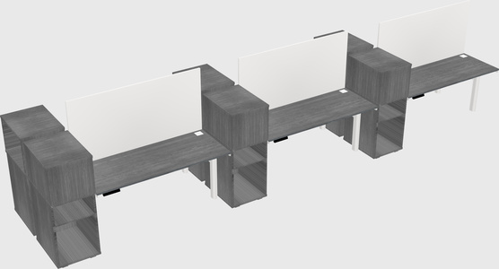 Shared electric desk + cabinet