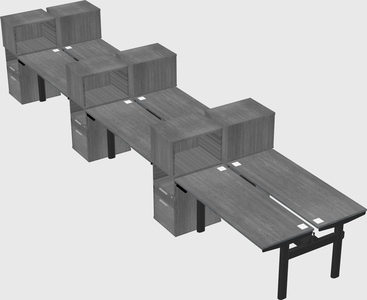 Shared electric desk + cabinet