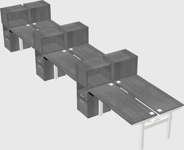 Shared electric desk + cabinet