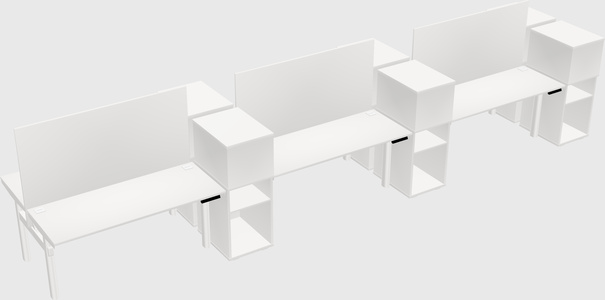Shared electric desk + cabinet