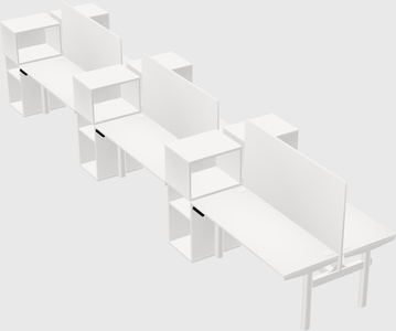 Shared electric desk + cabinet