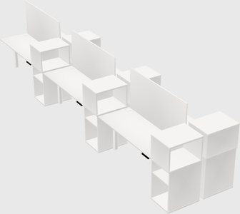 Shared electric desk + cabinet