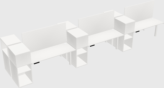 Shared electric desk + cabinet