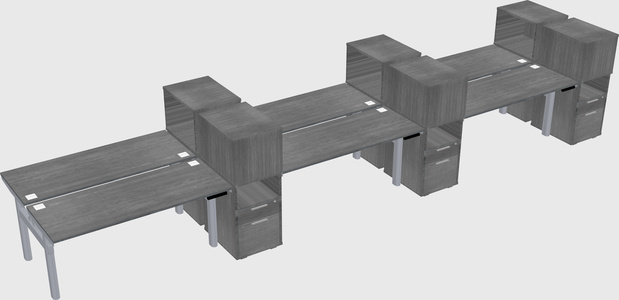Shared electric desk + cabinet