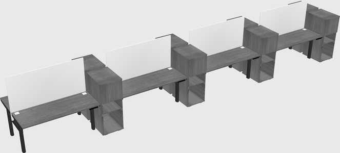 Shared electric desk + cabinet