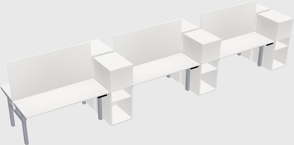 Shared electric desk + cabinet