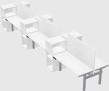 Shared electric desk + cabinet