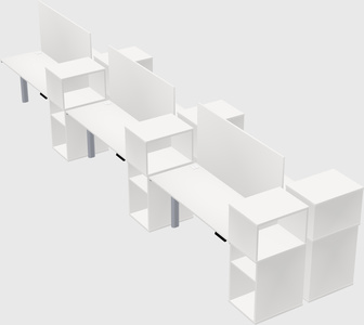 Shared electric desk + cabinet