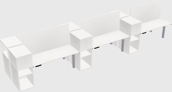 Shared electric desk + cabinet