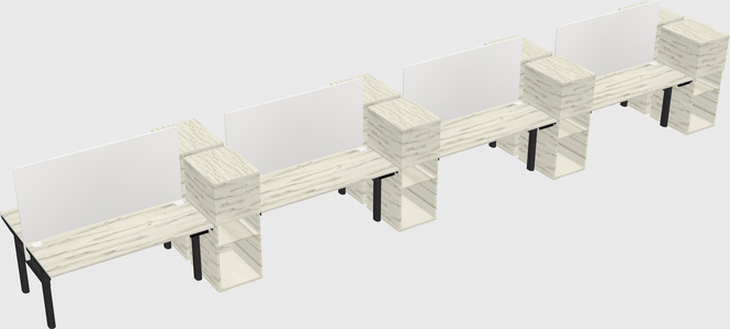 Shared electric desk + cabinet