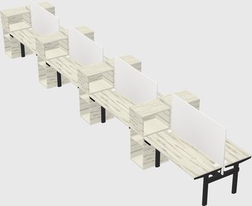 Shared electric desk + cabinet