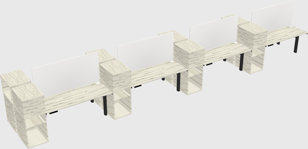 Shared electric desk + cabinet