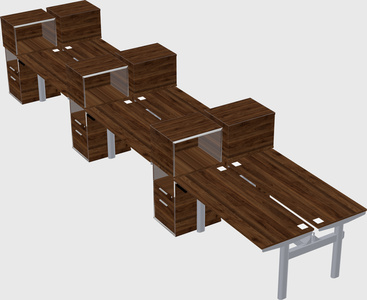 Shared electric desk + cabinet