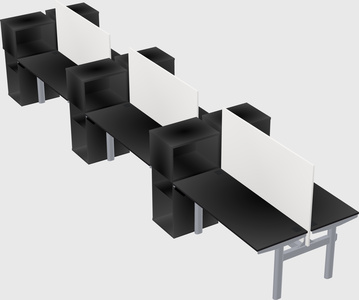 Shared electric desk + cabinet