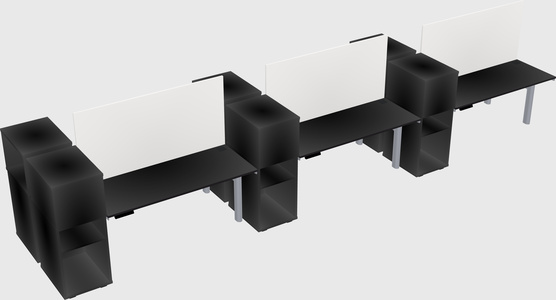 Shared electric desk + cabinet