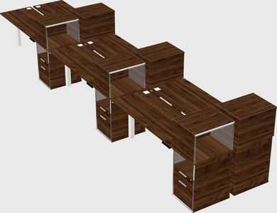 Shared electric desk + cabinet