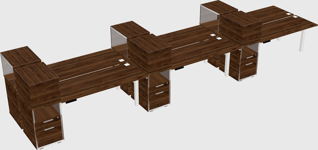 Shared electric desk + cabinet