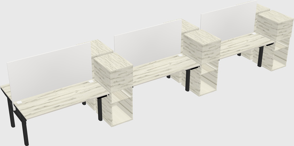 Shared electric desk + cabinet