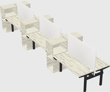 Shared electric desk + cabinet