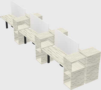 Shared electric desk + cabinet