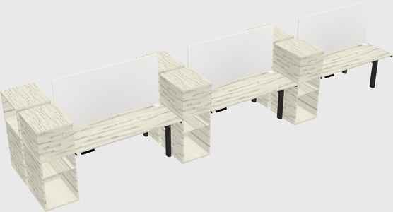 Shared electric desk + cabinet