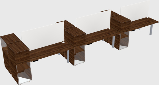 Shared electric desk + cabinet