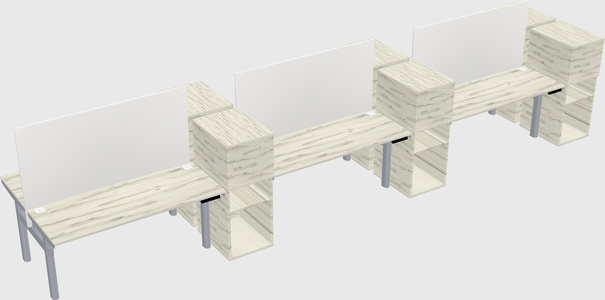 Shared electric desk + cabinet