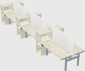 Shared electric desk + cabinet